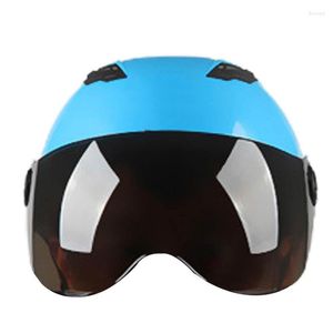 Motorcycle Helmets Breathable Frosted Electric Moped Protective Caps Open Dual Lens Visors Universal Cycling Helmet Durable