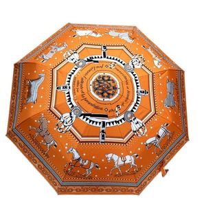 Przezroczyste słońce parasole plażowe deszczowy sprzęt UV Składanie ręki Projektant deszczowy Kobiety Panie Parasols Pomysły na prezenty UPF50295Q