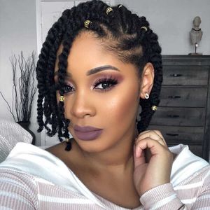 Hair Wigs 05 Cm Width Microlocks Sisterlocks Dreadlock Full Handmade Micro Afro Locs Crochet Twin Twist Permanent Human 230412