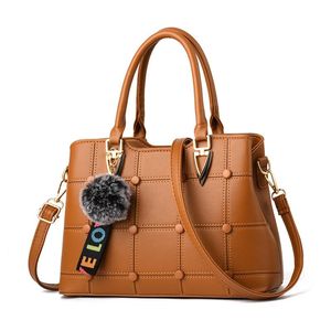 Bolsas de bolsa HBP Bolsas Mulheres Totas Bolsa de ombro de couro Bola de Mulher Tote Brown Cor 1024