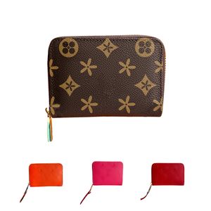 Lyxdesigner Brown Flower Nyckel Plånböcker M60067 N63070 LÄDER PASSES MOIN PURSE Womens Mens Wallet Envelope Pouch Prägling Vit resekorthållare