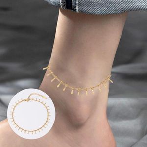 Anklets Titanium Jewelry Fringe Chain For Women Not Fade Sexy Personality Simple Fashion Bell Can Be Brought In The Bath