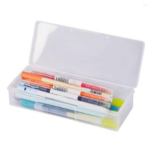 Office Transparent Box Eraser Pencil Case Student Waterproof Stationery Lagring Stora kapacitet Hållbara barn Vuxna PP -plast
