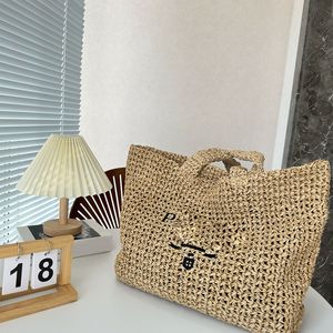24SS Designer Beach Bag Luxury Tote Bag Crochet Classic Shopping Handväskor Kvinnor Palin med bokstäver Handväska Large Capacity Ladies Sac