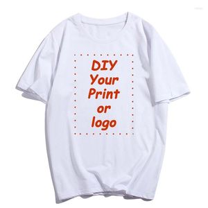 T-shirt da uomo T-shirt con stampa personalizzata Femme Your Design Logo Immagine Regalo estivo da donna personalizzato fai-da-te per la maglietta di compleanno della ragazza