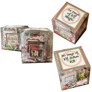Christmas Toy Elf Kit 24 Days of Christmas Calendar The Christmas Box Gifts For Children Christmas Gift Toy Surprise Wholesale