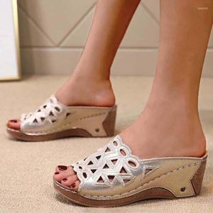 Dress Shoes Women Sandals Fashion Fish Mouth Shoe Hollow Out Woman Slip On Women's Wedges Female Footwear