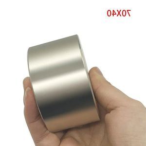 1pc Round Block Magnet 70x40mm N52 Super Strong Neodymium Magnet Rare Earth Welding Search Powerful Permanent Gallium Metal Fgbns