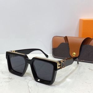 Designer solglasögon för män och kvinnor unisex glasögon med UV400 -objektiv och lyxiga Lewiss Millionaires Vuitton Case Clear Orange