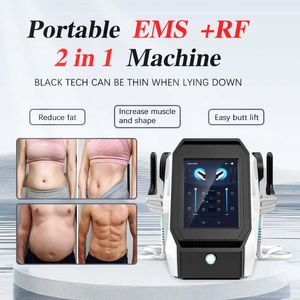 EMS RF slimming 2 technologies fat burn ems rf muscle building body shaping portable machine