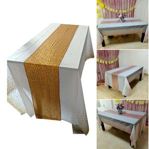 Tabela de mesa Retângulo de mesa de mesa lantejouno corredor Definir à prova d'água para festas Banquetes de casamento Jardim