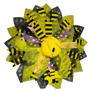 Decorative Flowers Olive Wreaths For Front Door Bee Sunflower Wreath Artificial Garland Hanging Pendants Home Decor Small