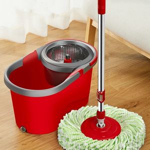 MOPS SUPER 8 ROTARY MOP Uchwyt bez ciśnienia Manualny czyszczenie podwójny napęd hydrauliczny pręt mop wiadra nie sprzątanie leniwy mop 230412