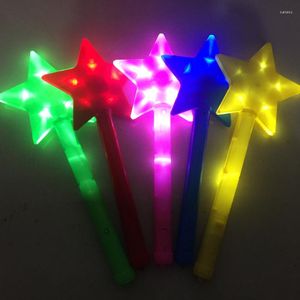 Party Decoration Led Light Flashing Stars Stick Luminous Glowing Sticks Gifts Kids Girl Boys Happy Birthday Night Glow Supplies