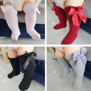 Men's Socks Baby Long Kids Toddlers Girls High Soft Big Cotton Knee Bow Lace