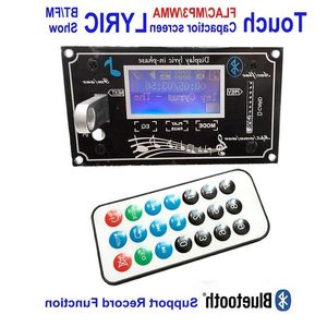 Freeshipping DC7V-12V Sound Spectrum MP3 Player FLAC WMA WAV decoder board FM Radio Nondestructive etooth Touch Senstive Audio Receiver Tpkg