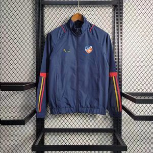 FC Cincinnati jaqueta masculina corta-vento com zíper completo gola corta-vento masculina moda lazer casaco esportivo