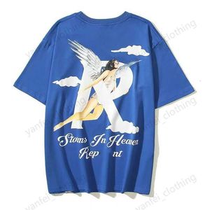 2023 Summer Mens Women Designers Represent T Shirts Loose Popular in the UK Fashion Brands Cotton Tops Shirt Graphic Printing Tees Clothes Tshirt ZC155 B10