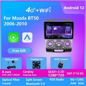 10-calowy ekran dotykowy wideo Android Auto GPS System nawigacyjny Radio stereo audio audio odtwarzacz DVD dla Mazda BT-50 2006-2010 DSP