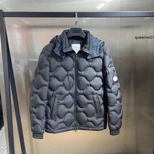 Erkekler Down Parkas Mens Puffer Kapşonlu Ceketler NFC Tasarımcı Klasik Stil Gri İç Giyim İşlemeli Kol Bandı Kış Paltoları Asya Boyutu 1-5