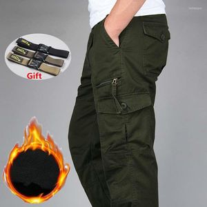 Men's Pants Men's Winter Warm Thick Double Layer Fleece Military Army Camouflage Tactical Cotton Long Trousers Men Baggy Cargo