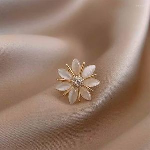 Brooches Collar Needle Anti-light Opal French Petals Brooch Ins Tide Fixed Clothes