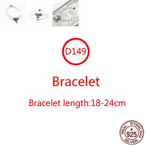 D149 S925 Sterling Silver Bracelet Fashion Letter شخصية عتيقة عبر الزهرة الخرزات البيضاء جولة حبات الزوجين بانك هيب هوب على غرار الهدية