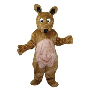 Halloween Kangaroo Mascot Costume Cartoon Character Outfits Suit Vuxna Storlek Outfit Birthday Christmas Carnival Fancy Dress for Men Women
