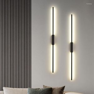 مصباح الجدار LED SCONCE الحديث الطويل الداخلي للضوء الداخلي غرفة نوم غرفة المعيشة غرفة المعيشة أريكة الخلفية