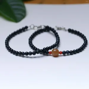 Charm Bracelets Natural Blue Eye Bracelet With South Red Hetian Jade Sugar Single Ring Crystal For Men And Women Fashionable Lovers