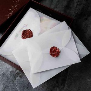 10pcs lot Semi-transparent Sulfuric Acid Paper Envelopes For DIY Postcard Card Storage Wedding Invitation Gift Packing Y1230285n