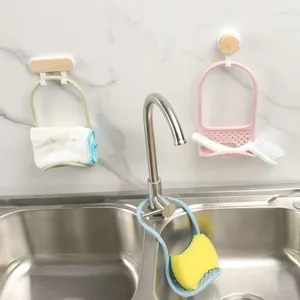 Kitchen Storage Arrival Drain Basket Holder Bathroom Soap Sponge Hanging Bag Rack Sink Gadgets Organizer