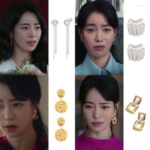 Dangle Earrings For Women 2023 Korean Drama Dark Glory TV Star Fashion Elegant Crystal Long Drop Earring Women's Party Jewery Gift