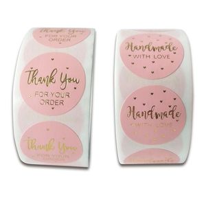 Gift Wrap Thank You Stickers For Small Business Stickers Labels Envelopes Bubble Mailers And Bags Packaging 500 Pieces Each Roll2893