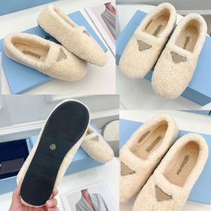new ladies luxury brand mule shoes wool loafer shoes wool winter flat bottom nuller mules indoor outdoor mule high quality