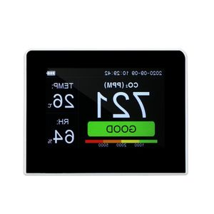 Tester del rilevatore di CO2 del rilevatore di spedizione gratuita con valore di anidride carbonica Quantità di elettricità Temperatura Umidità Display Contatore dell'aria Pxvcn