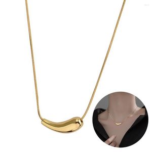 Anhänger Halsketten Ins Einfache Und Coole Kleine Aubergine Design Titan Stahl Taille Schlüsselbein Kette Weibliche Accessoires Pendentif