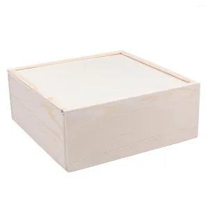 Jewelry Pouches Operitacx Organizer Tray Unfinished Pine Wood Box Wooden Gift With Push Cover For Hobbies And Accessories Boxes