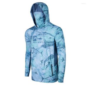 Hunting Jackets PELAGIC Hoodie Fishing Shirts Face Mask Long Sleeve Quick Dry Sweatshirt Summer Tops Dresses Breathable Jersey UV Jacket