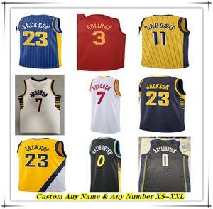 Hot Printed Tyrese Haliburton PACER City Edition Basketball Jersey Myles Turner Bennedict Mathurin Buddy Hield Aaron Nesmith Jalen Smith Bruce Brown Reggie Miller