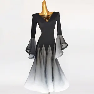 Scenkläder för prom professionell konkurrensdräkt National Standard Modern gradientfärg Waltz Dress Dance Women Customized