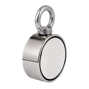 Freeshipping Double Side Round Neodymium Fishing Magnet, 420kg Combined Pulling Force Super Strong Neodymium Magnet With Eyebolt For M Goivn