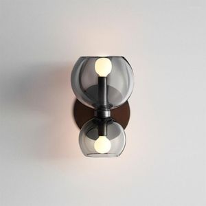 Vägglampor lampa retro monterad modern inredning långa sconces smart säng matsal sätter ljusglas