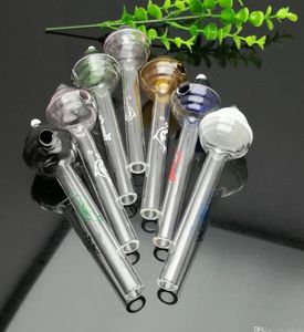 Rökning rör mini vattenpipa glas bongs färgglad metall form ny färgat hatt glas rak rökpanna