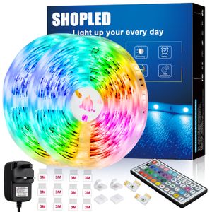 LED Strip Lights With Remote 5M, Flexible Color Changing Led Lights for Bedroom, 5050 RGB Led Tape Lights with 44key IR Remote, 24V for Room, Bar, TV, Kitchen, Party