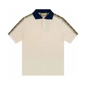 Mens Polos män skjorta designer polo man tees sommar högkvalitativ mäns korta ärm fram modern bomullsmän andas svett absorberande tröja