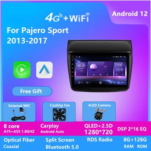 Android 13 Vídeo de carros para Mitsubishi Pajero Sport 2013-2017 Auto Radio Multimedia Player DSP Autoandroid CarPlay DSP