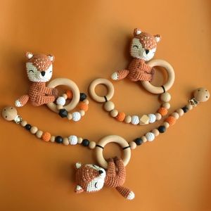 Sonagli Mobiles 1 Set Baby Play Gym Toys Crochet Elk Rattle Born Carrozzina Clip Culla Passeggino Appeso Campana Educativo in legno 230411