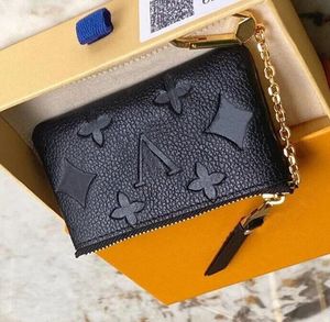 Gratis frakt! Special 4 Colors Key Pouch Zip Wallet Coin Leather Wallets Women Designer Purse 62650 Tillbehör