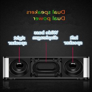 Freeshipping Bluetooth Hoparlör Büyük Güç 10W HIFI Taşınabilir Kablosuz Hoparlör Çalar Saat FM Radyo Subwoofer Bas Hoparlör Destek TF Kart OVTR